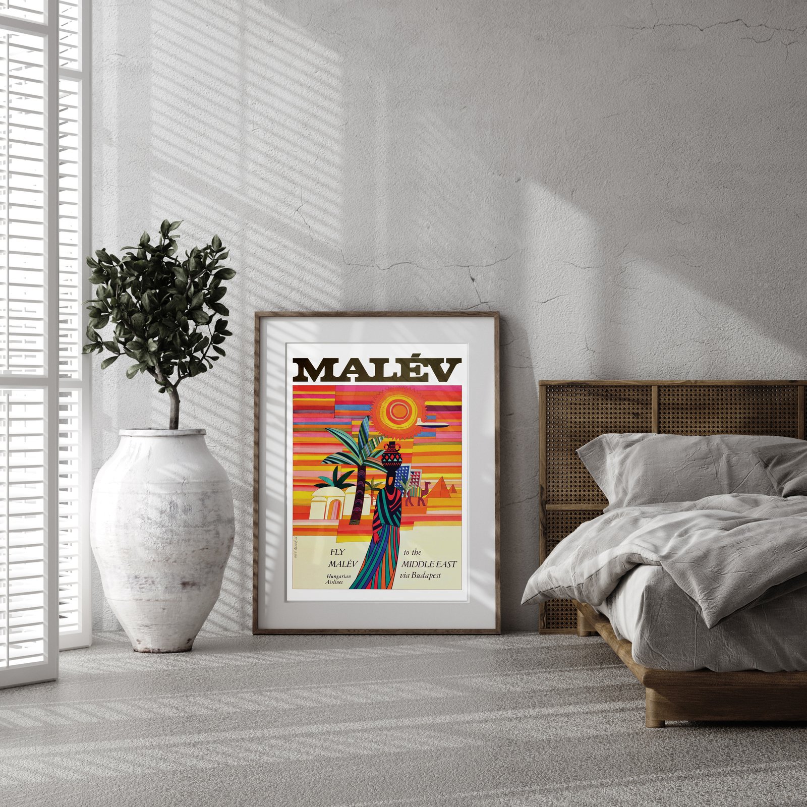 Fly Malev to the Middle East | Mate Andras | 1966 | Vintage Travel